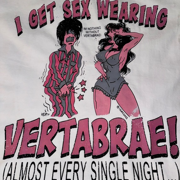 Men’s size small vertabrae sex t shirt I get wearing tee funny adult print 69 og - Picture 2 of 3